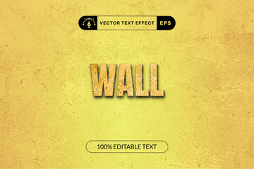Wall text effect for construction with cement style