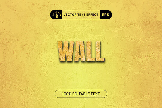 Wall text effect for construction with cement style