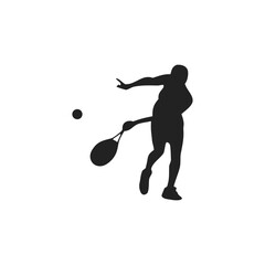 Padel Tennis Player Silhouette
