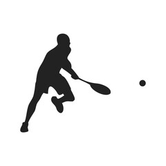 Padel Tennis Player Silhouette