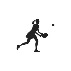 Padel Tennis Player Silhouette