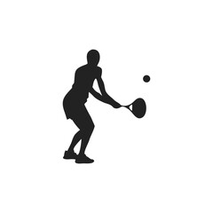 Padel Tennis Player Silhouette