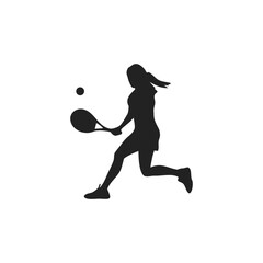 Padel Tennis Player Silhouette