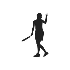 Padel Tennis Player Silhouette