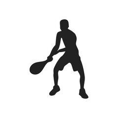 Padel Tennis Player Silhouette