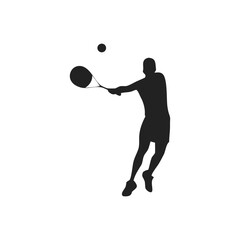 Padel Tennis Player Silhouette