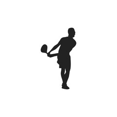 Padel Tennis Player Silhouette