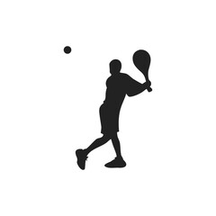 Padel Tennis Player Silhouette