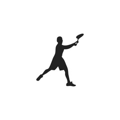 Padel Tennis Player Silhouette