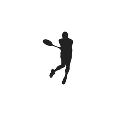 Padel Tennis Player Silhouette