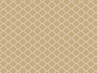 Naklejka premium Oriental ornament seamless pattern. Arabic line shapes print. Vector