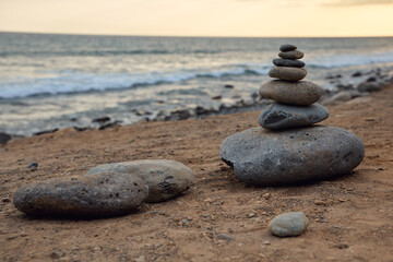 Steinturm am Strand von Maspalomas