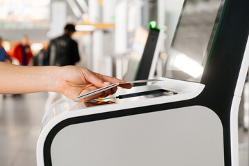 The passport scanning process at the airport highlights the importance of security and technology...