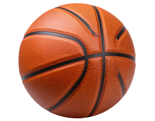 Orange rubber basketball sphere isolated on a white background