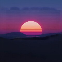 Degraded unset over the sea