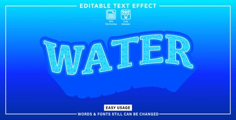 Graffiti style editable text effect waters