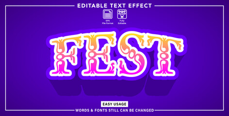 Graffiti style editable text effect fests