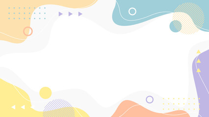 Abstract Vector Geometric Background. Wallpaper illustrations backdrop in pastel colors. Suitable for covers, poster designs, templates, banners and others