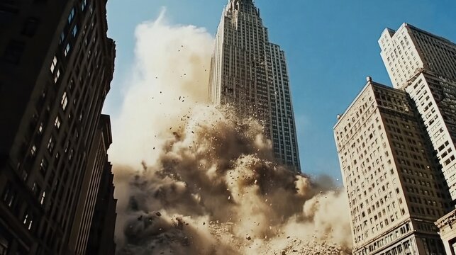 Skyscrapers in destruction - Powered by Adobe