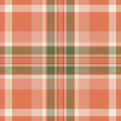 Manufacture background seamless textile, isolation check fabric texture. Amazing vector plaid pattern tartan in red and light colors.
