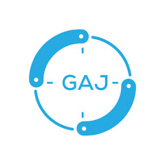 GAJ Modern Company logo. GAJ Circular Technology Logo design for entrepreneur and business. GAJ best icon Digital Branding.  © MdAbdur