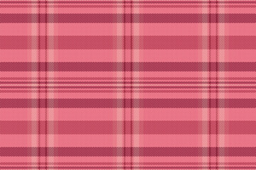 Crossed tartan textile texture, arabic check pattern plaid. Cute fabric background seamless vector in red and light colors.