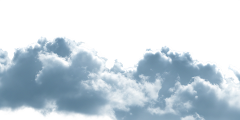 Wispy cumulus clouds with colorful halo isolated on a transparent background weather