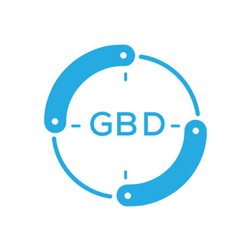 GBD Modern Company logo. GBD Circular Technology Logo design for entrepreneur and business. GBD best icon Digital Branding.
