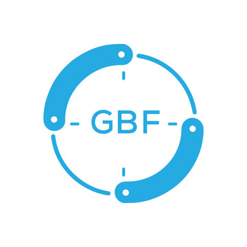 GBF Modern Company logo. GBF Circular Technology Logo design for entrepreneur and business. GBF best icon Digital Branding.
