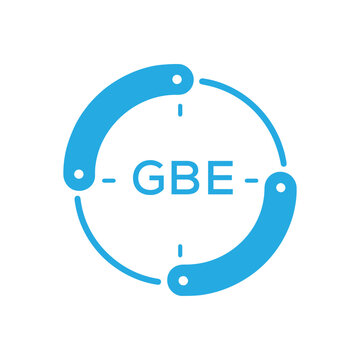 GBE Modern Company logo. GBE Circular Technology Logo design for entrepreneur and business. GBE best icon Digital Branding.
