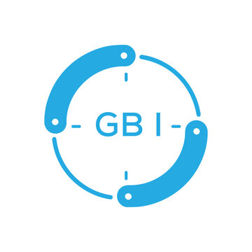 GBI Modern Company logo. GBI Circular Technology Logo design for entrepreneur and business. GBI best icon Digital Branding.

