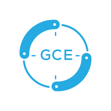 GCE Modern Company logo. GCE Circular Technology Logo design for entrepreneur and business. GCE best icon Digital Branding.
