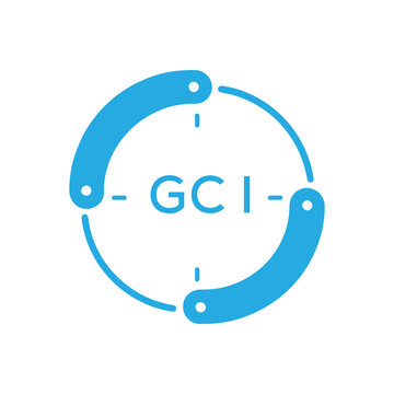 GCI Modern Company logo. GCI Circular Technology Logo design for entrepreneur and business. GCI best icon Digital Branding.
