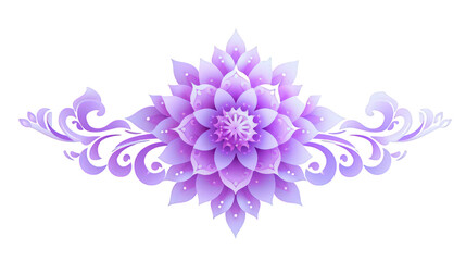 Obraz premium Traditional Korean circular flower motif in soft light flower