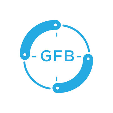 GFB Modern Company logo. GFB Circular Technology Logo design for entrepreneur and business. GFB best icon Digital Branding.
