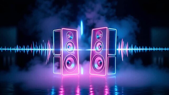 Futuristische Sound-Boxen mit Leuchteffekt