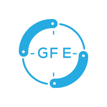 GFE Modern Company logo. GFE Circular Technology Logo design for entrepreneur and business. GFE best icon Digital Branding.
