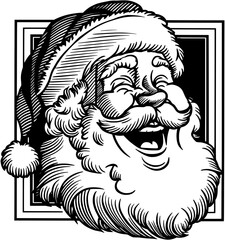 Obraz premium Laughing Santa Vector SVG Art