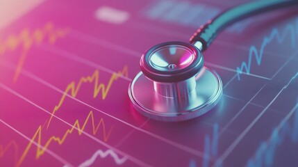 Stethoscope on financial charts