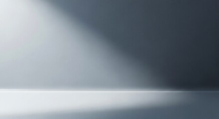 Empty room with light beams