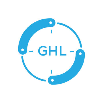 GHL Modern Company logo. GHL Circular Technology Logo design for entrepreneur and business. GHL best icon Digital Branding.
