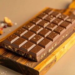 Dark chocolate bar with nuts and seeds