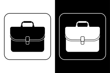 Professional Business Briefcase Icon Outline Monochrome.