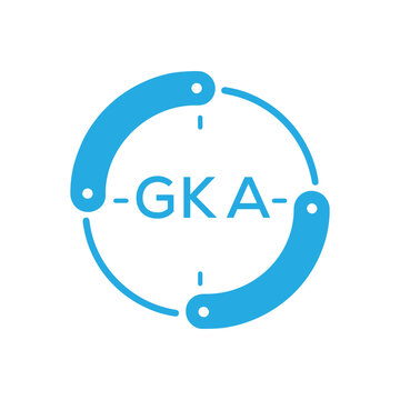GKA Modern Company logo. GKA Circular Technology Logo design for entrepreneur and business. GKA best icon Digital Branding.

