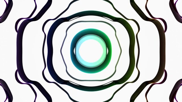 Abstract colorful circular pattern animation