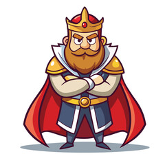 design logo vector cartoon illustration  icon mascot king