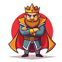 design logo vector cartoon illustration  icon mascot king