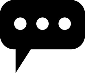 Chat icon with black fill