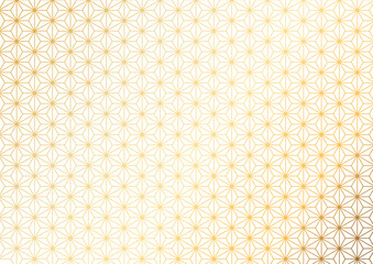 伝統的な和柄の背景素材。日本の紋様素材。麻の葉