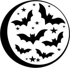 halloween background with bats